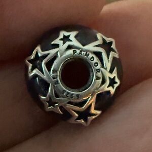 Pandora Silver and Purple Star Charm